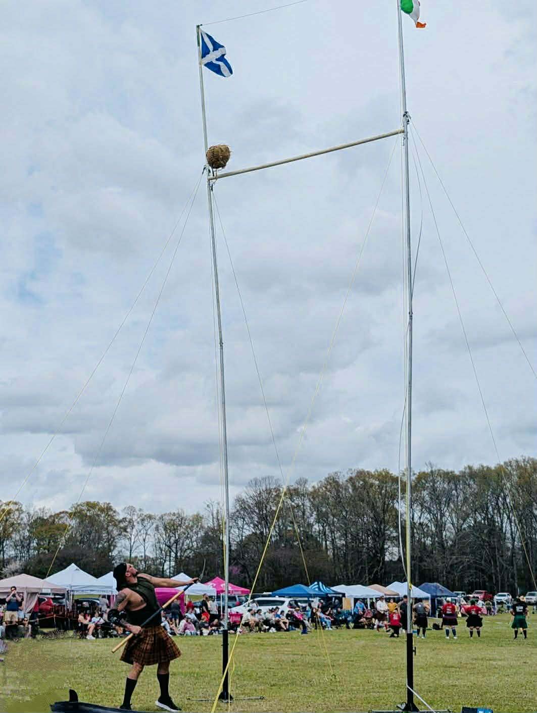 Sheaf toss over the bar
