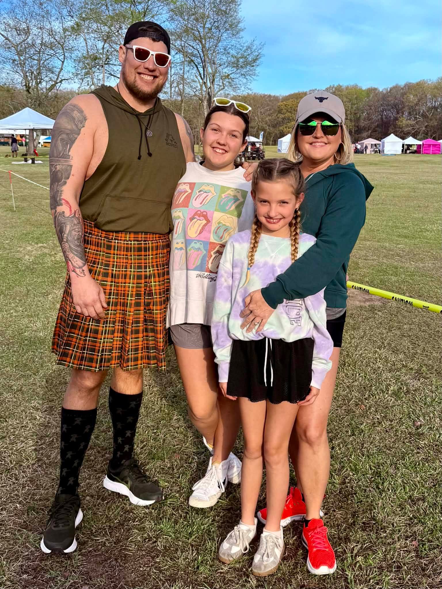 With family at the games